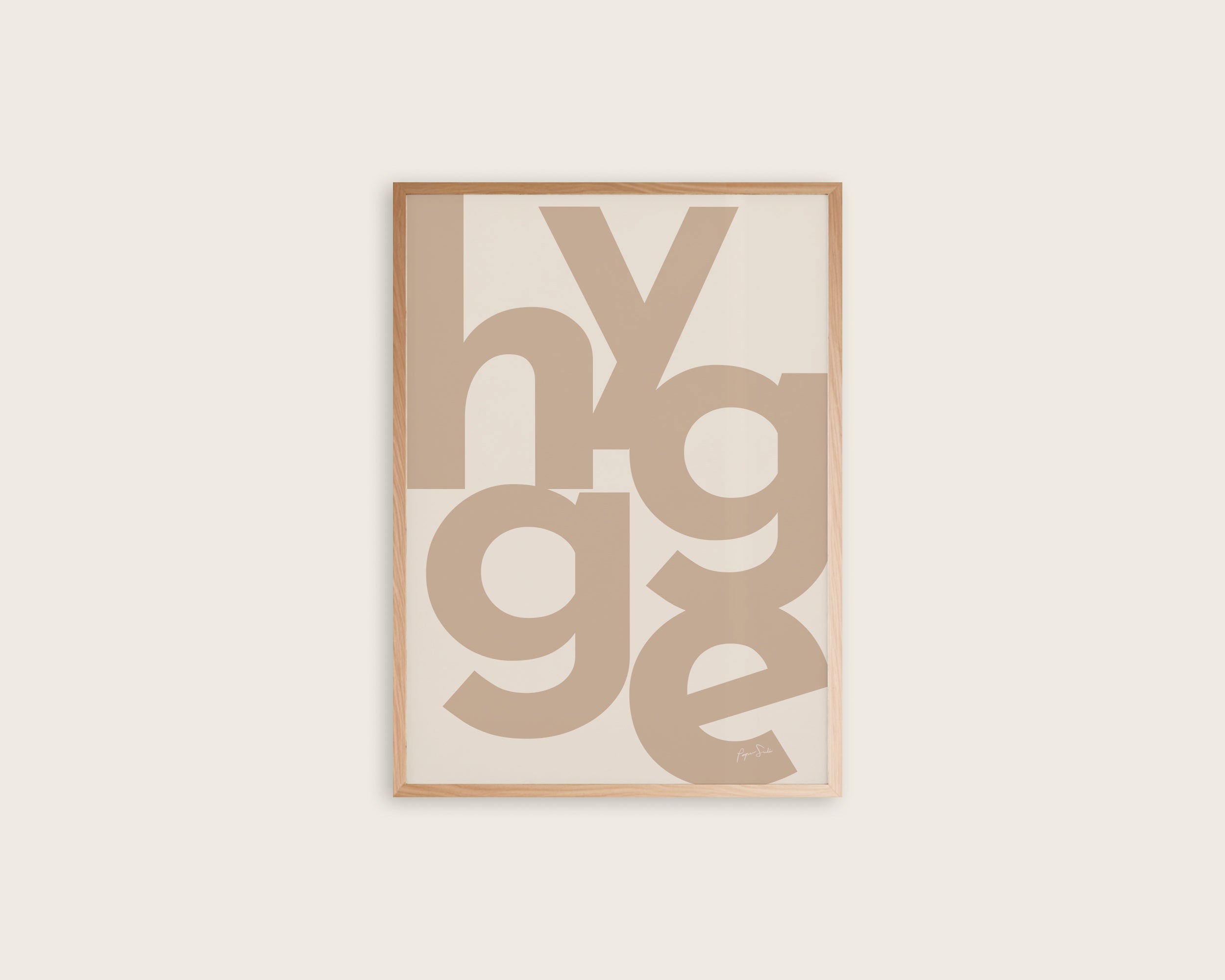 Beige Hygge Typography Poter