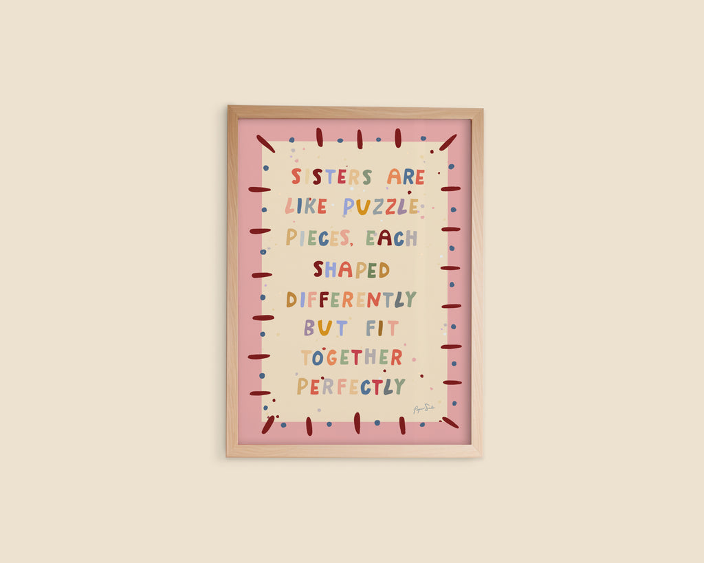 Nursery Sisters Quote Print