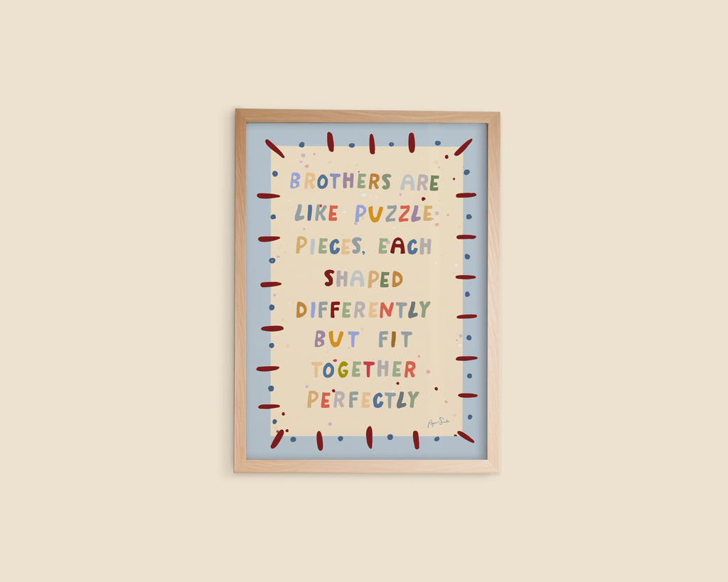 Brothers Nursery Quote Print