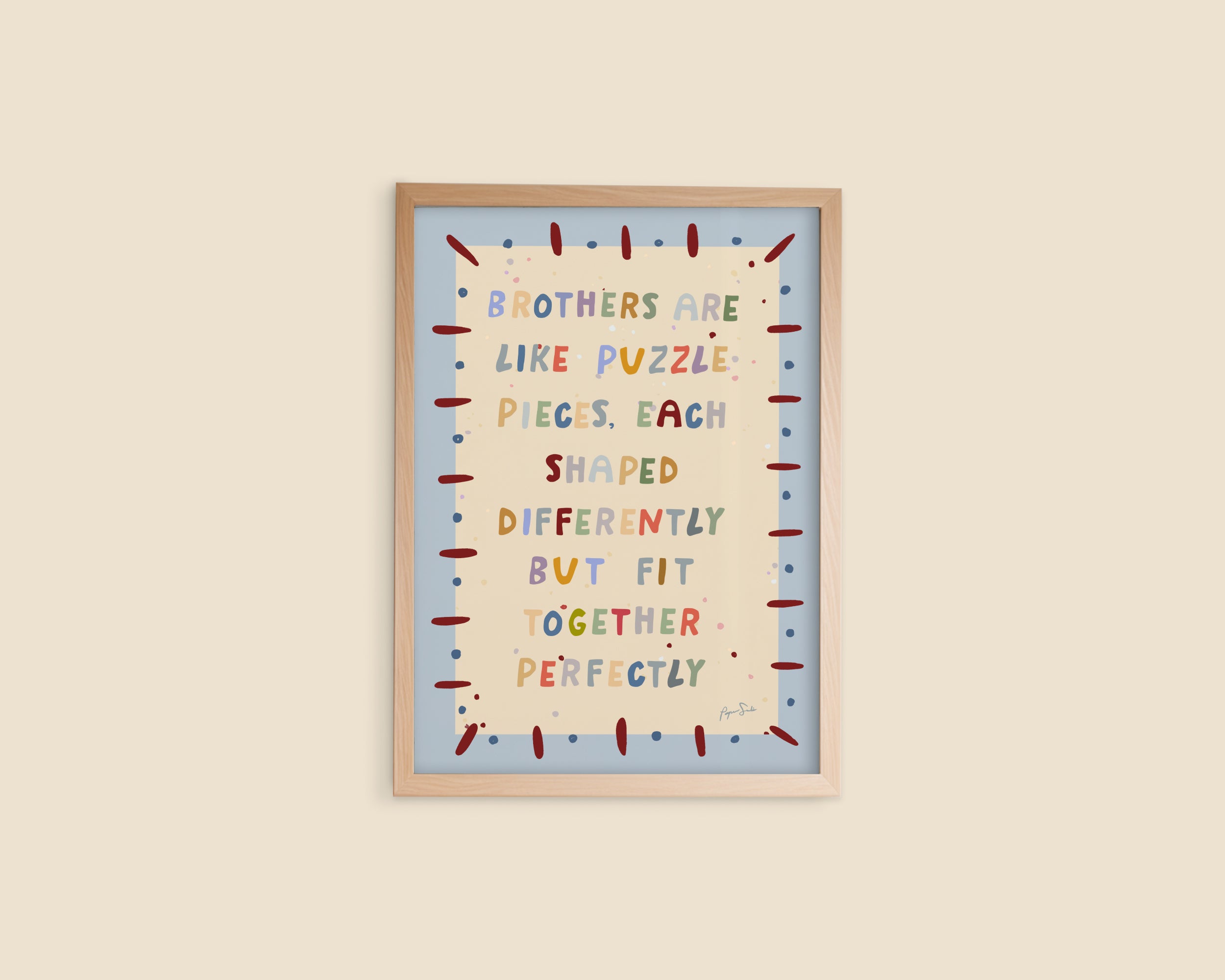 Brothers Nursery Quote Print