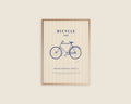 Vintage Bicycle Blueprint Design Art