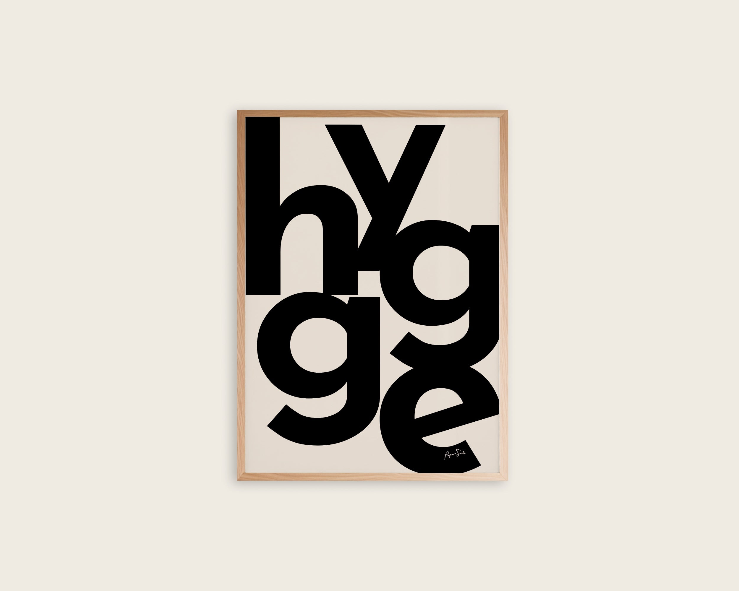 Black Hygge Typography Poter