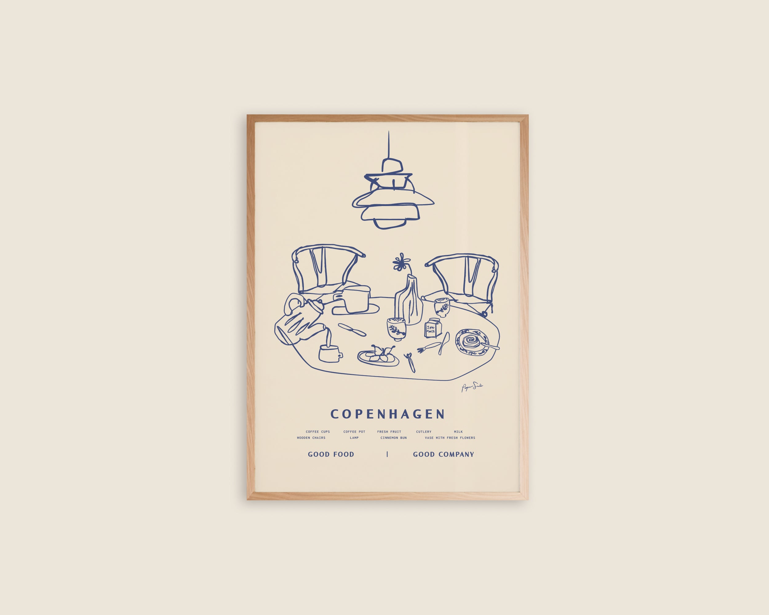 Copenhagen Food Table Scene