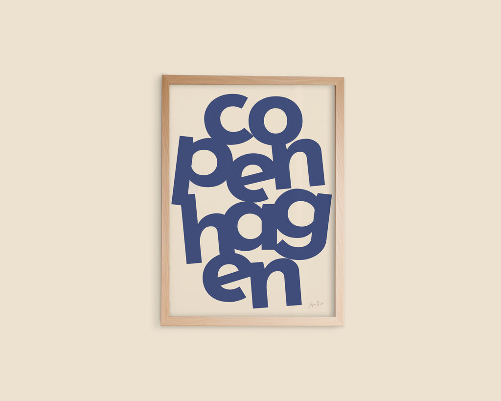 Blue Oversized Copenhagen Typography