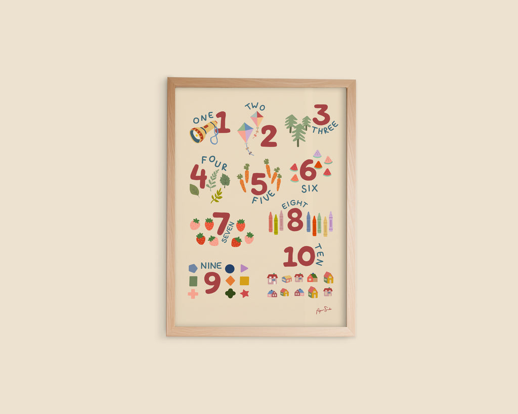 Numbers Nursery Print - English Version