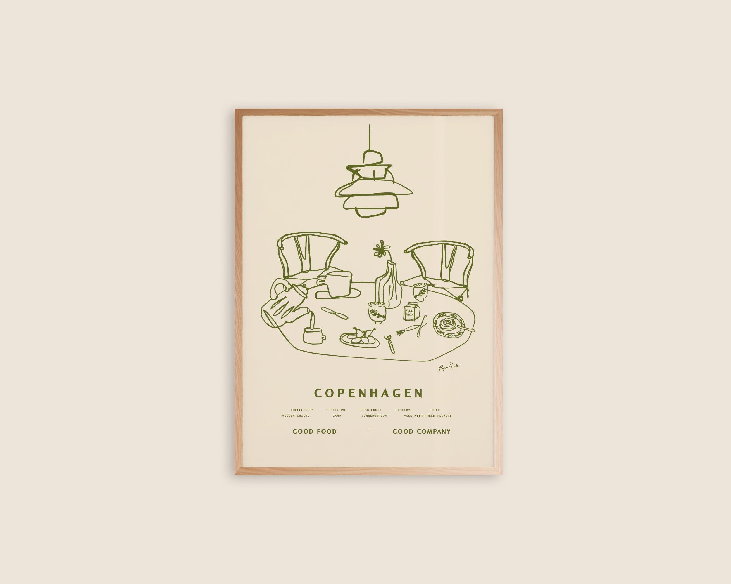 Copenhagen Food Table Scene