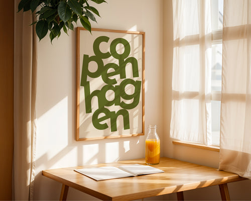 Bold Green Oversized Copenhagen Typography