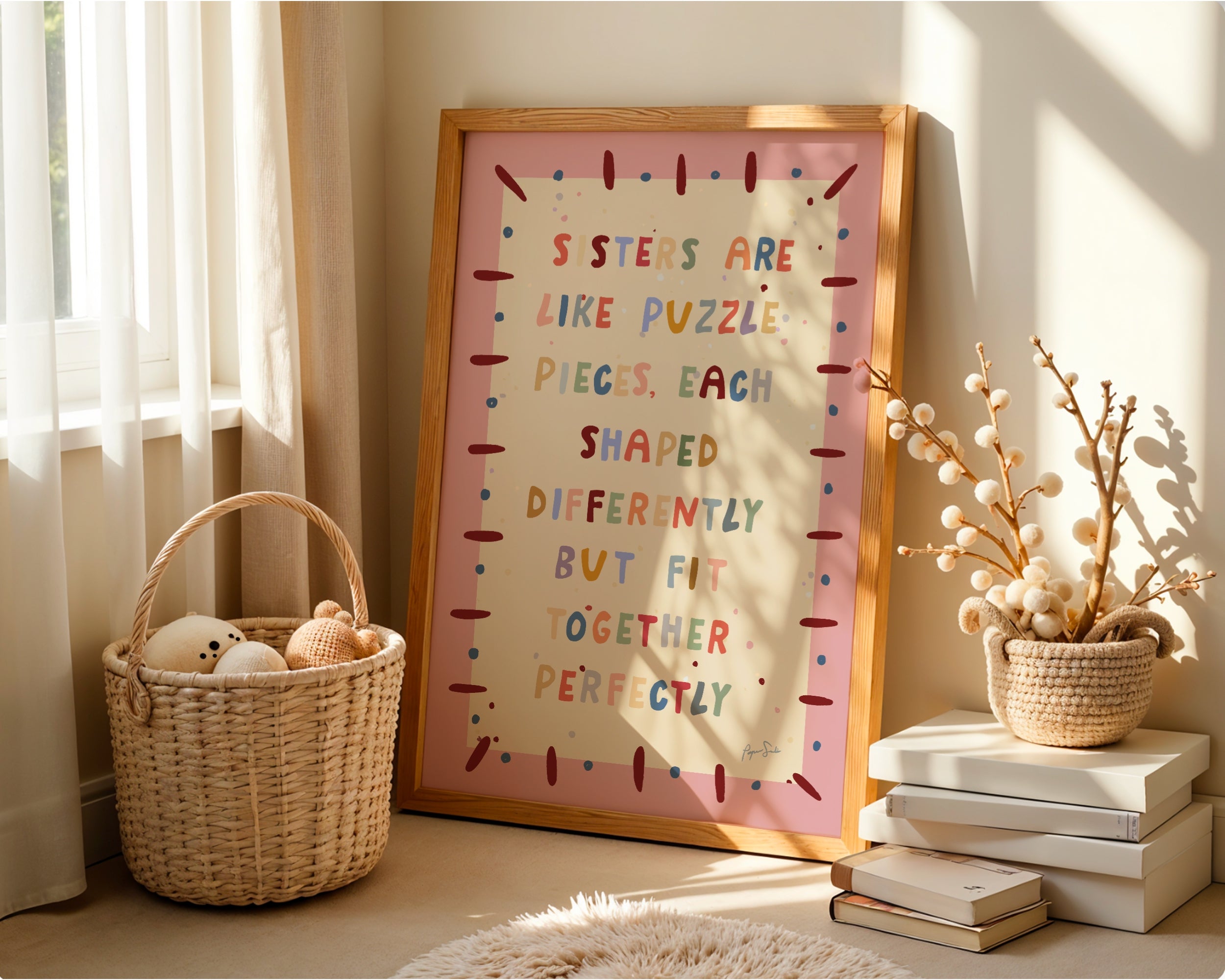 Nursery Sisters Quote Print