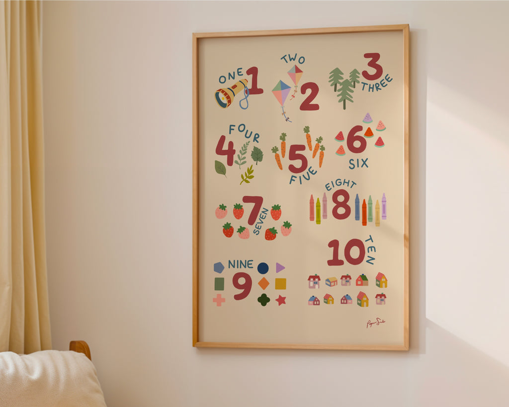 Numbers Nursery Print - English Version