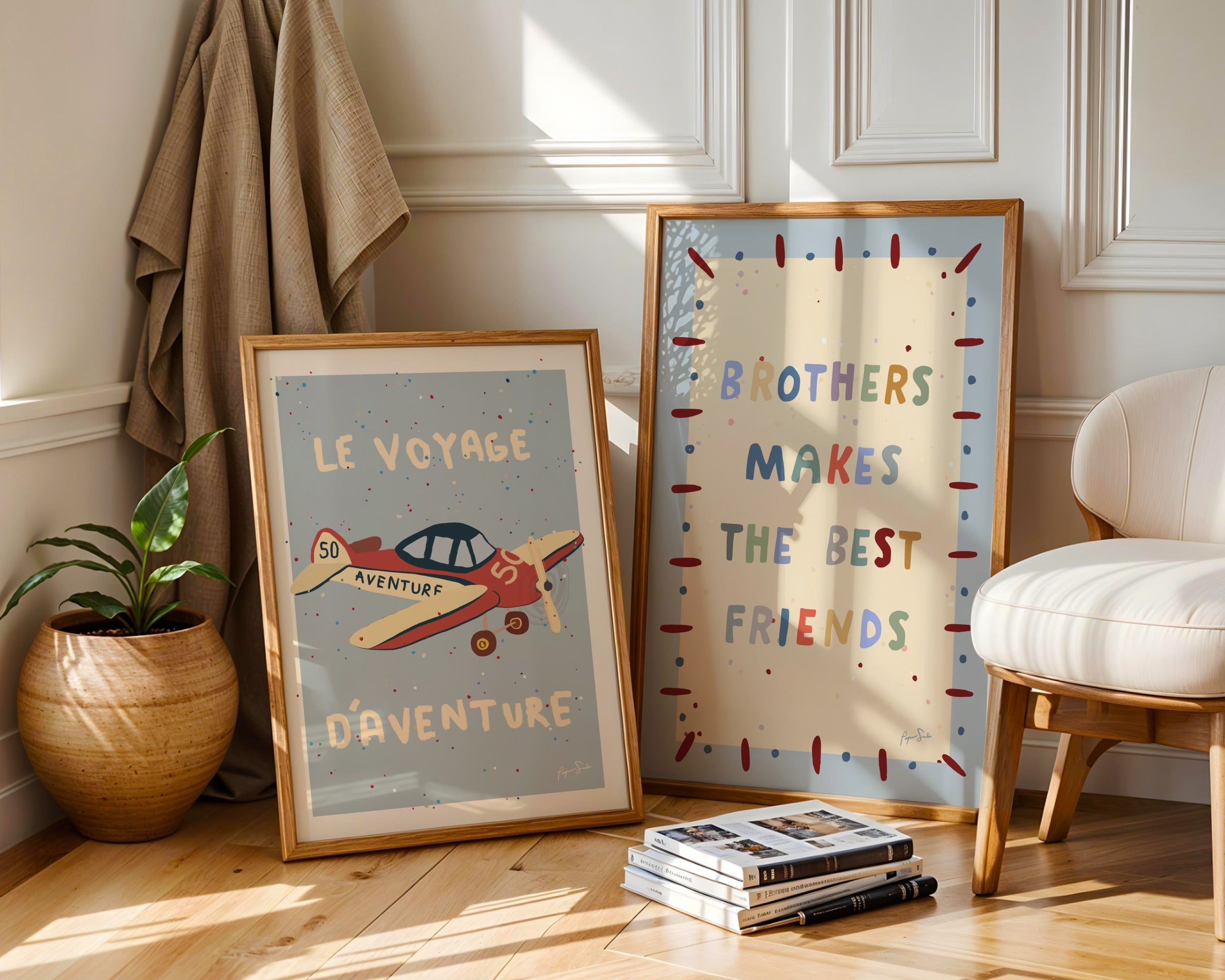 Brothers Nursery Quote Print