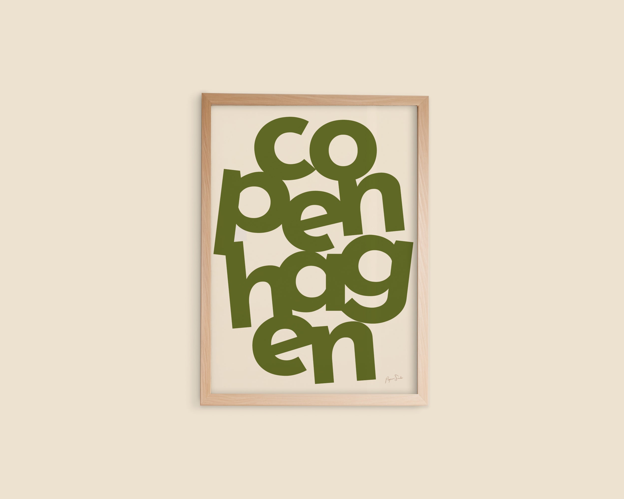 Bold Green Oversized Copenhagen Typography