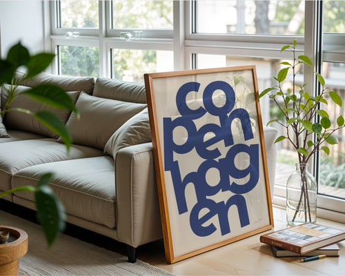 Blue Oversized Copenhagen Typography