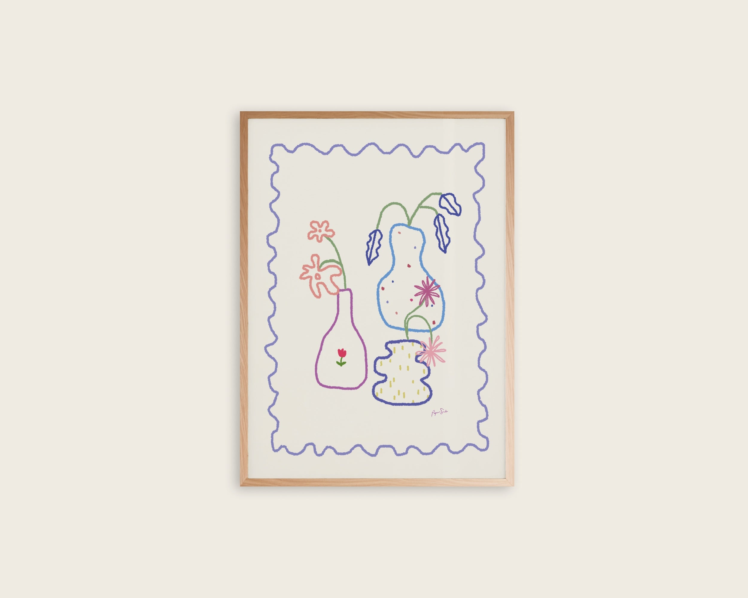 Colored Floral Vases