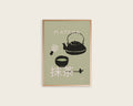Japanese Matcha Tea and Pot art print poster – minimalist Japanese wall art